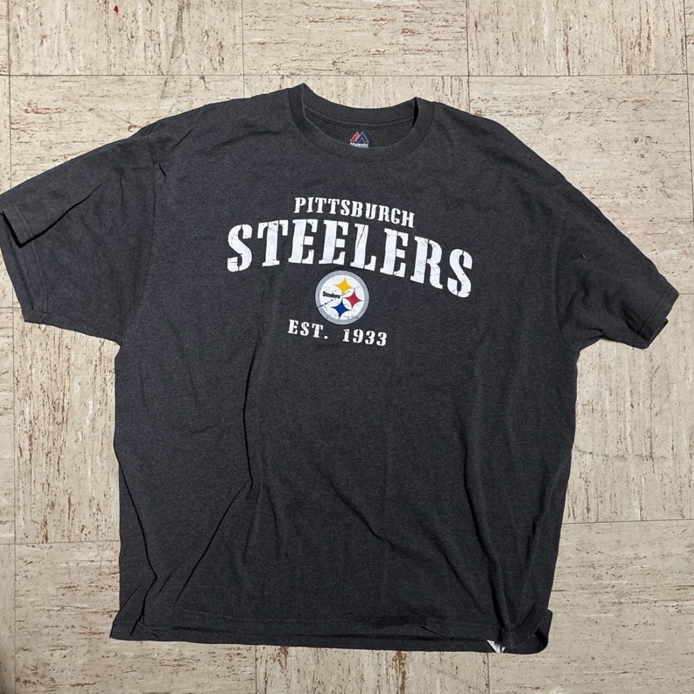 Majestic Pittsburgh Steelers Charcoal Tee